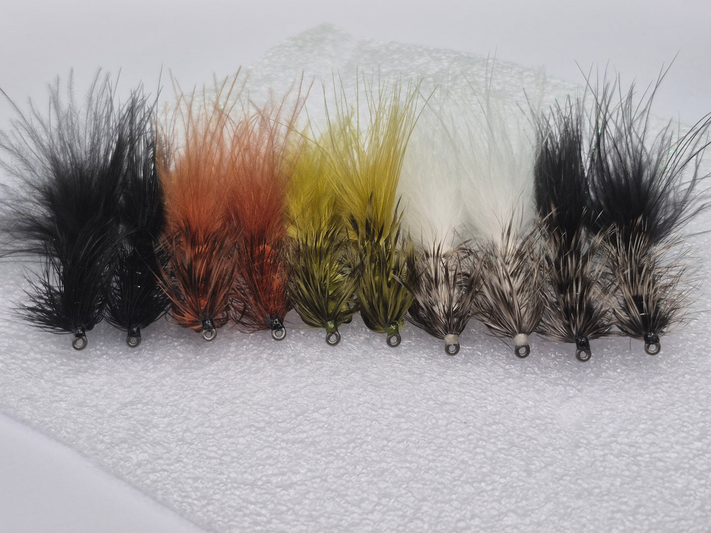 Streamer Fly Set — 10 Premium Grizzly Woolly Buggers #6 Barbless