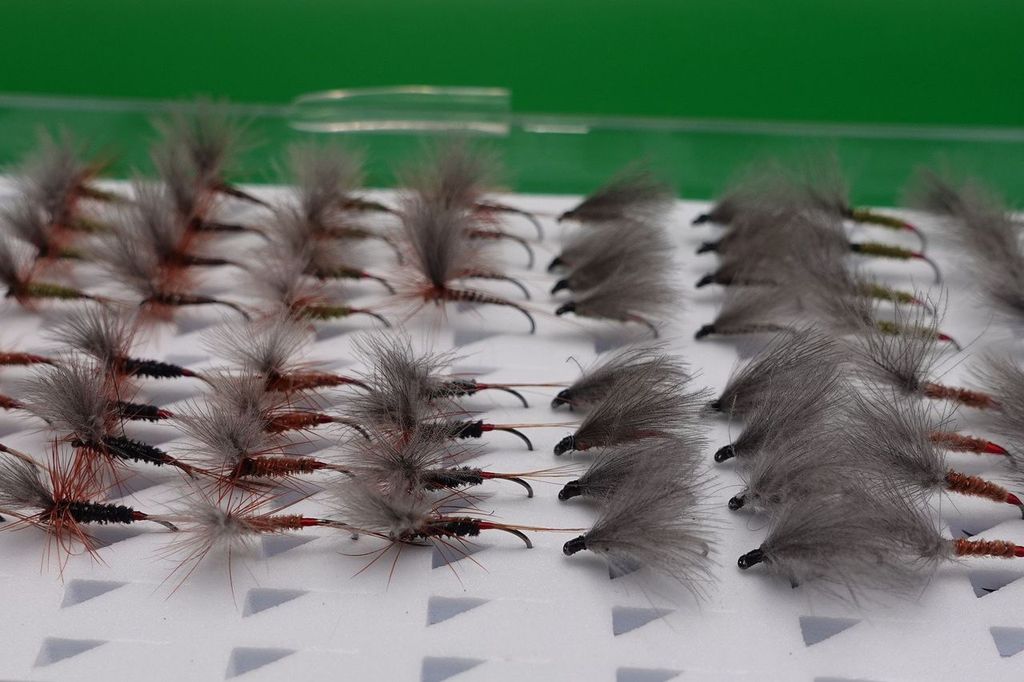 dry fly box fly fishing 64 Premium CDC Dry Flies Set in Vision Fly Fishing fly box