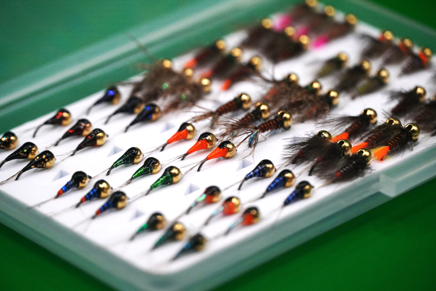 LIMITED EDITION Euronymphing 63 Tungsten Nymphs Jigs Fly Box + FREE SULCIFLY TRUCKER CAP