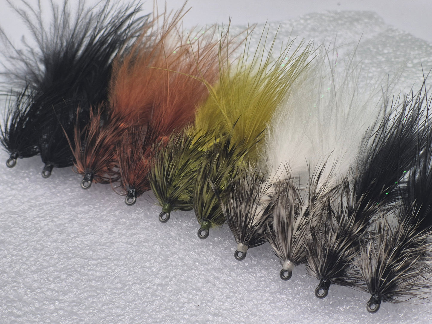 Streamer Fly Set — 10 Premium Grizzly Woolly Buggers #6 Barbless