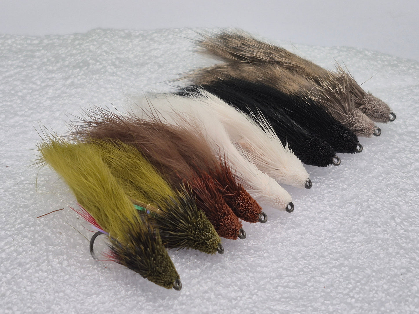 Streamer Fly Set — 10 Premium Deer Hair Muddler Zonker #6 Hook Barbless