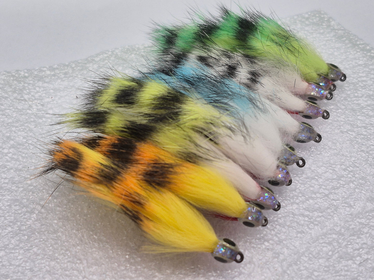 Streamer Fly Set — 10 Premium Grizzly Zonkers #6 Barbless