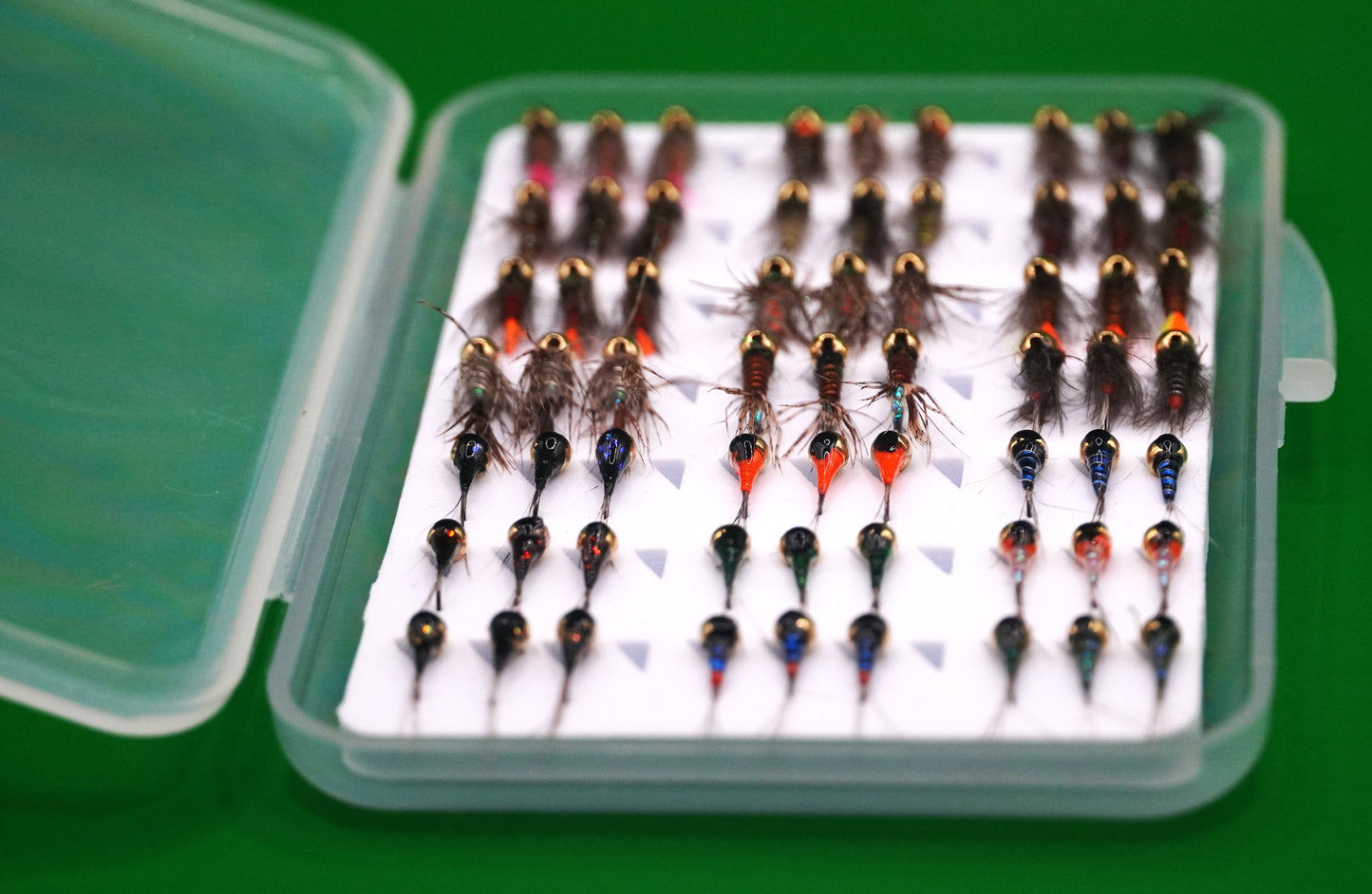 LIMITED EDITION Euronymphing 63 Tungsten Nymphs Jigs Fly Box + FREE SULCIFLY TRUCKER CAP