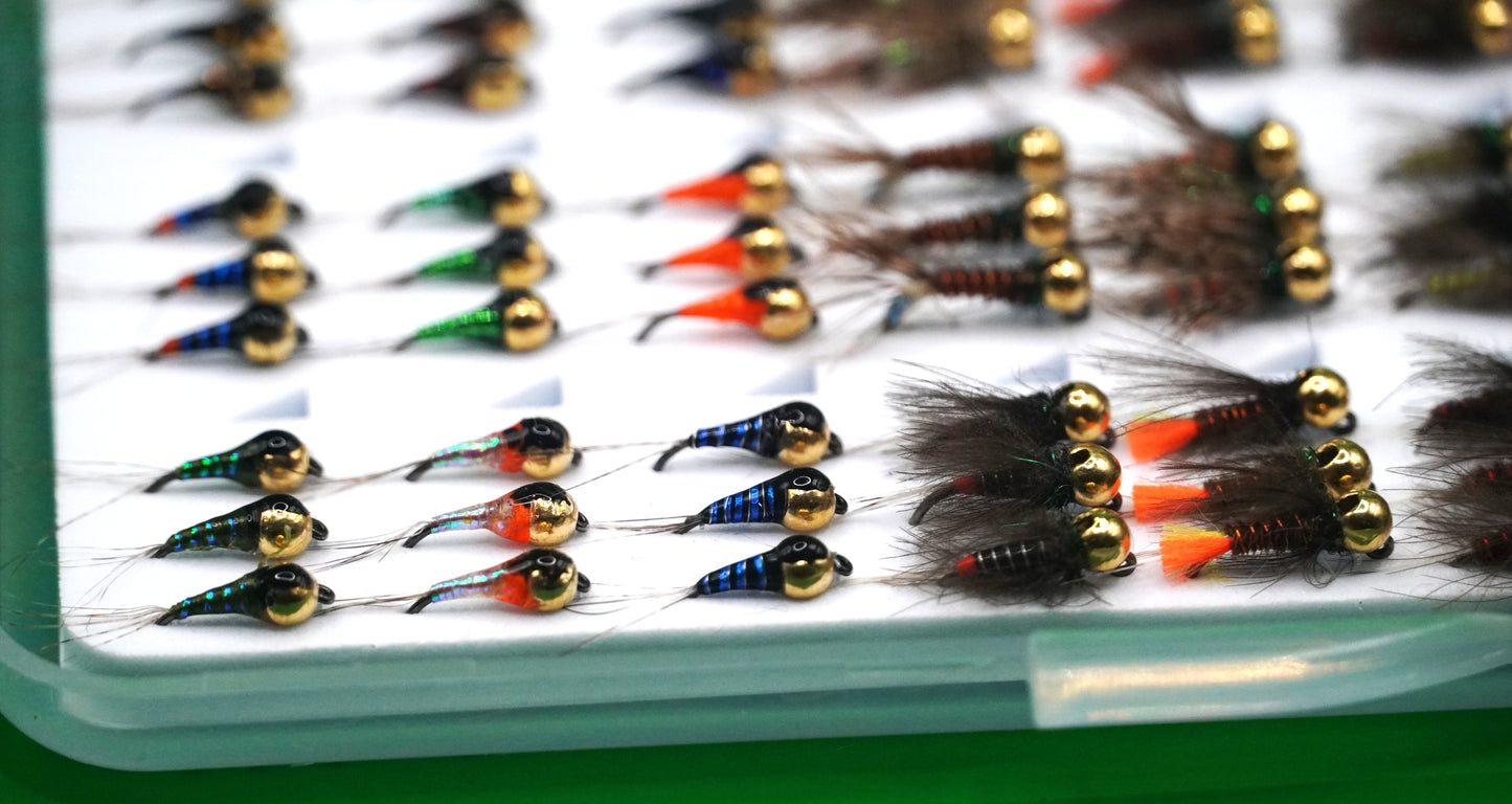 LIMITED EDITION Euronymphing 63 Tungsten Nymphs Jigs Fly Box + FREE SULCIFLY TRUCKER CAP
