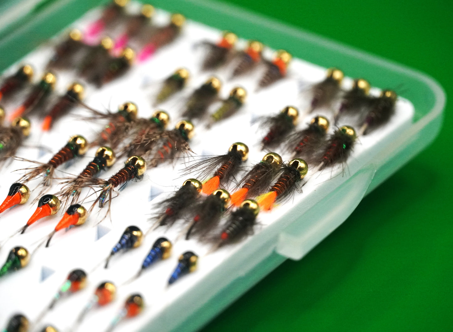 LIMITED EDITION Euronymphing 63 Tungsten Nymphs Jigs Fly Box + FREE SULCIFLY TRUCKER CAP