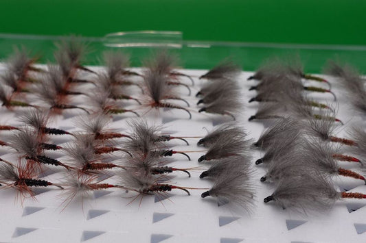 64 Premium CDC Dry Flies in Vision in Fly Fishing fly box