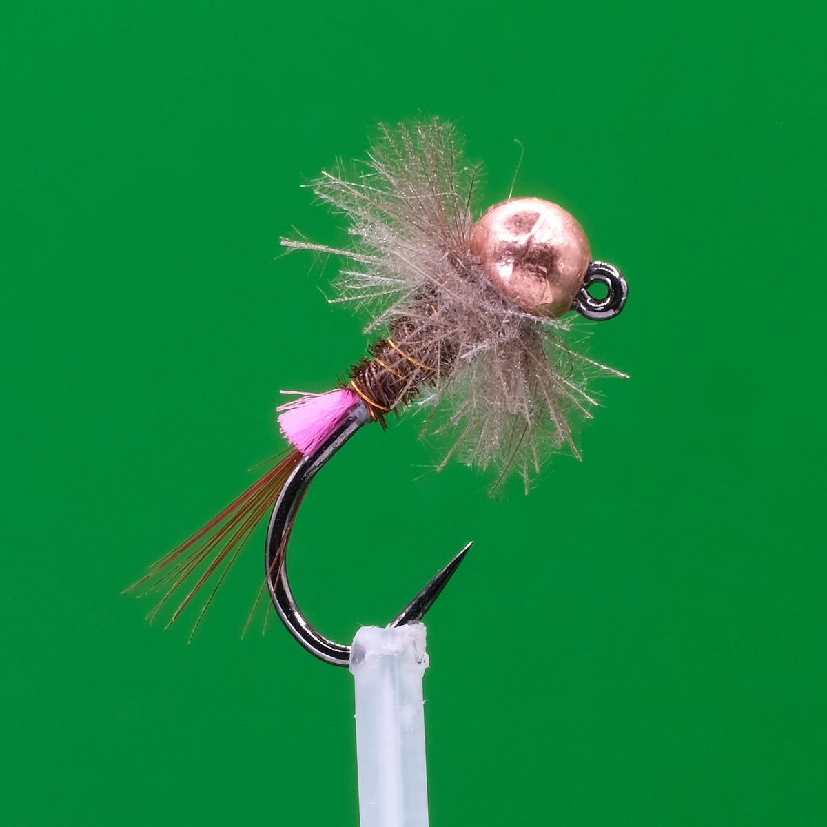 Tungsten Fasan Tail Jig Pink Tag