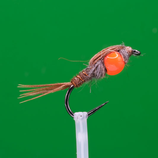 Hot Head Orange Bead Pheasant Tail