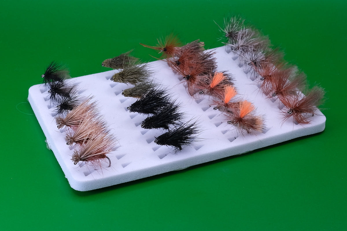 Dry Fly Sedges Set 24x Barbless Flies