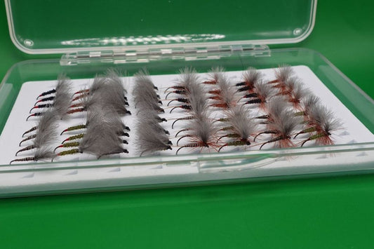 64 Premium CDC Dry Flies in Vision in Fly Fishing fly box